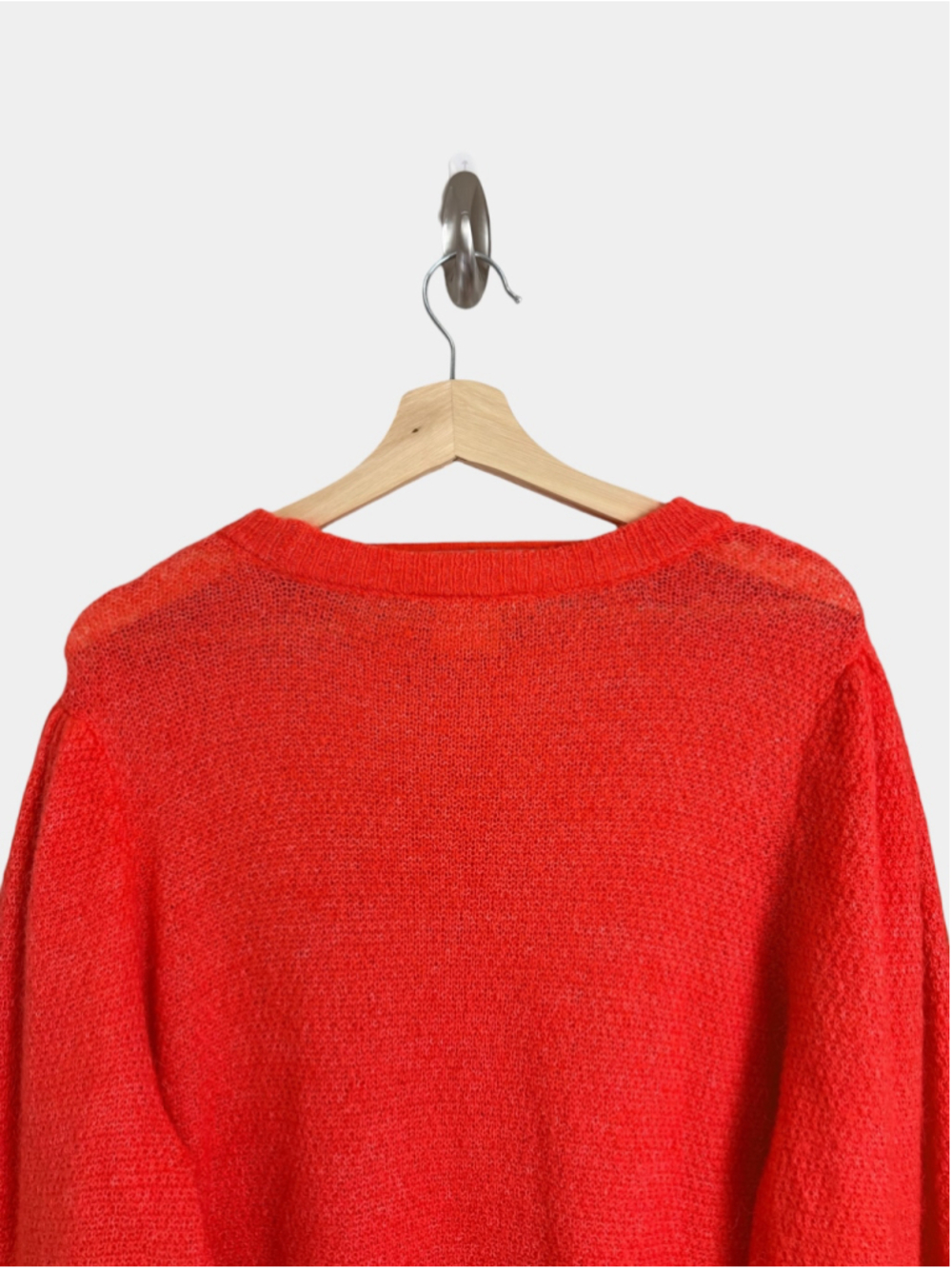 ICHI IKHAMARA Balloon Sleeves Loose Fit Knitted Sweater Lightweight, Sz L - Picture 8 of 12